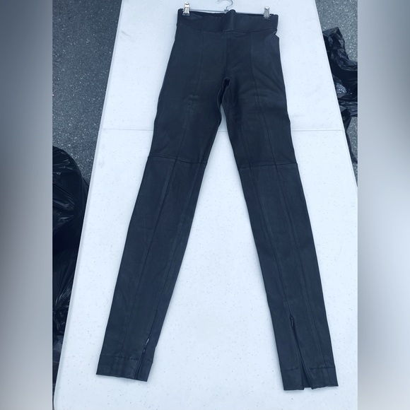 Robert Rodriguez Liquid Leather Pants with ankle zip - Picture 1 of 3